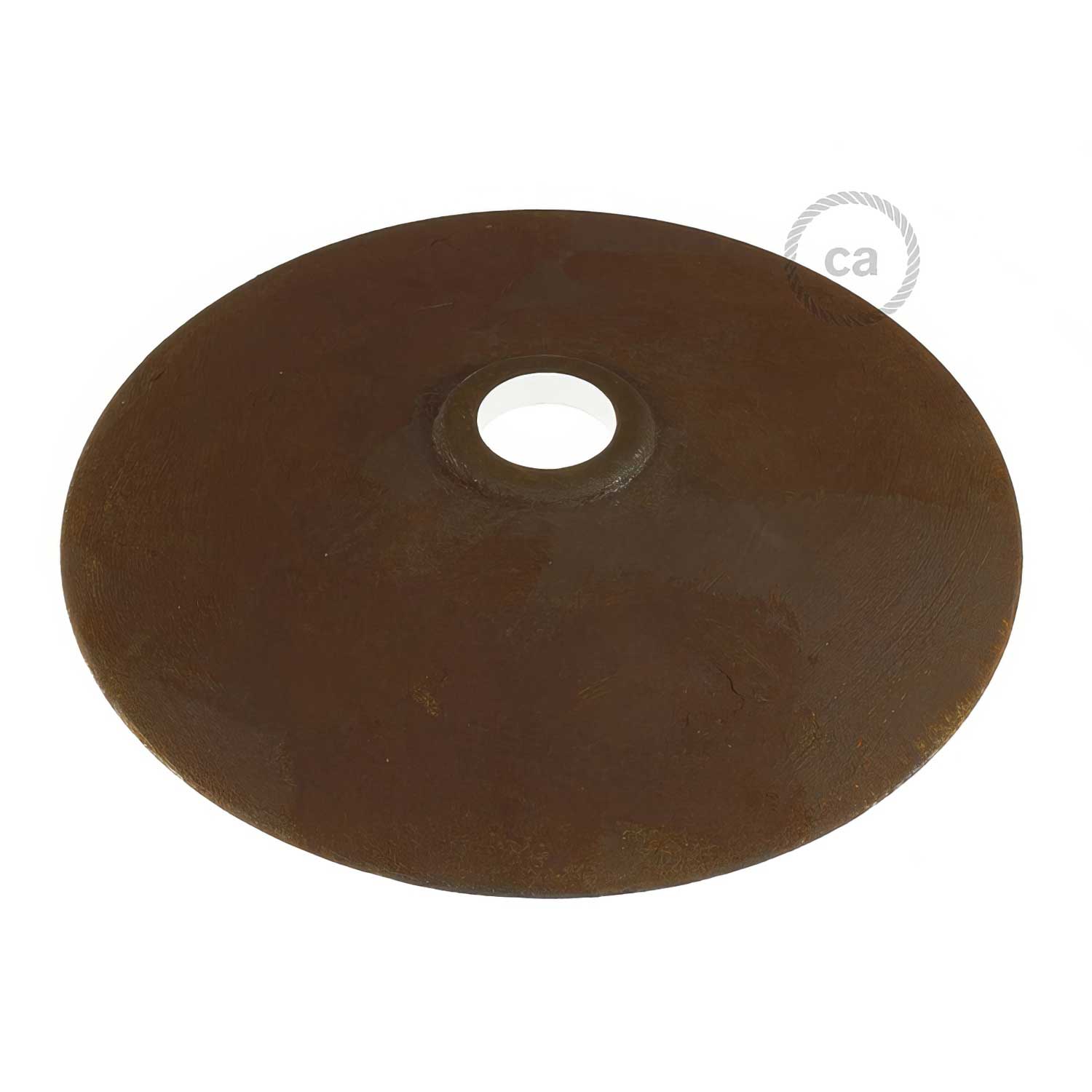 Platte lampenkap van keramiek voor pendel - Made in Italy - Cortenlook - Image 3