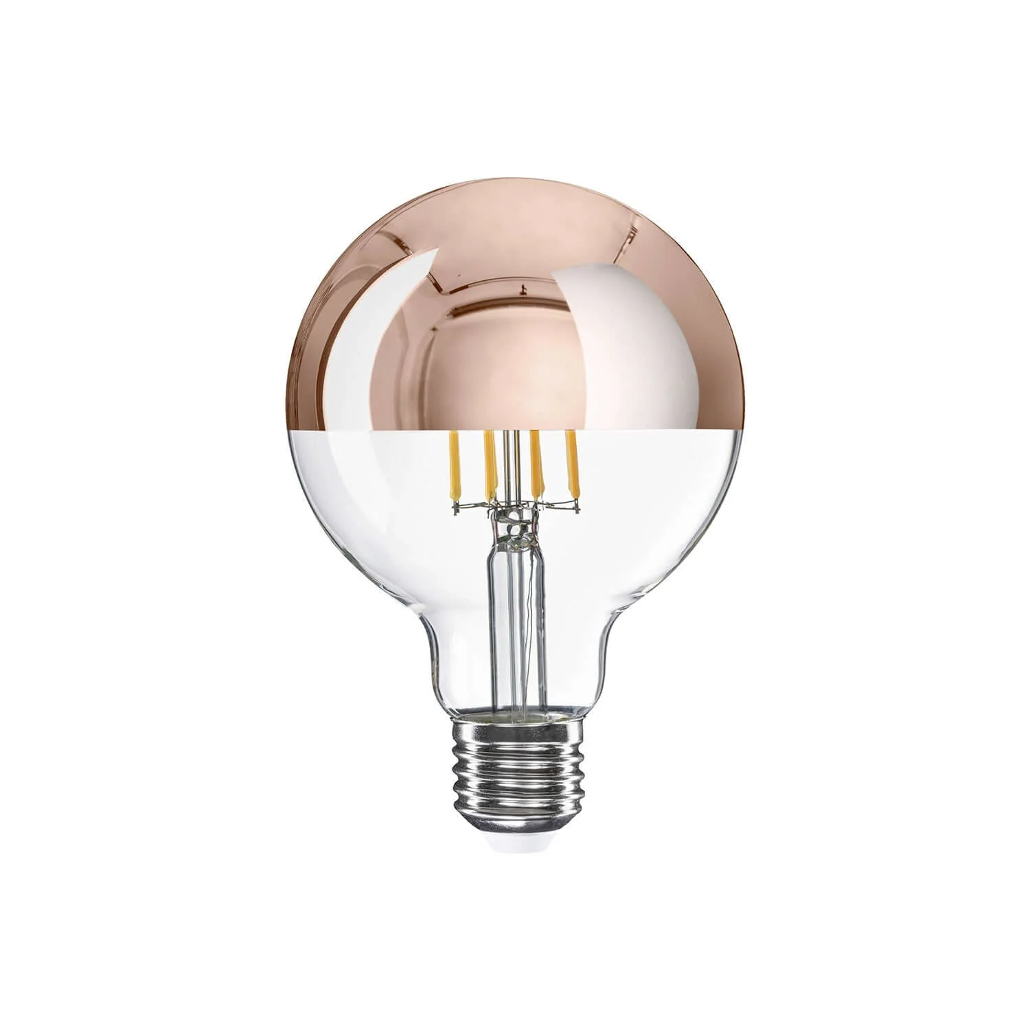 Lichtbron LED Half Bol Koper Globe G95 7W 650Lm E27 2700K Dimbaar - A24