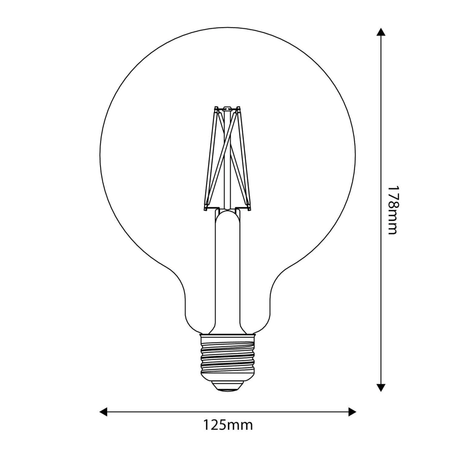 LED lichtbron Porselein Effect CRI 95 G125 12W 1521Lm E27 2700K Dimbaar - P09 - Image 3