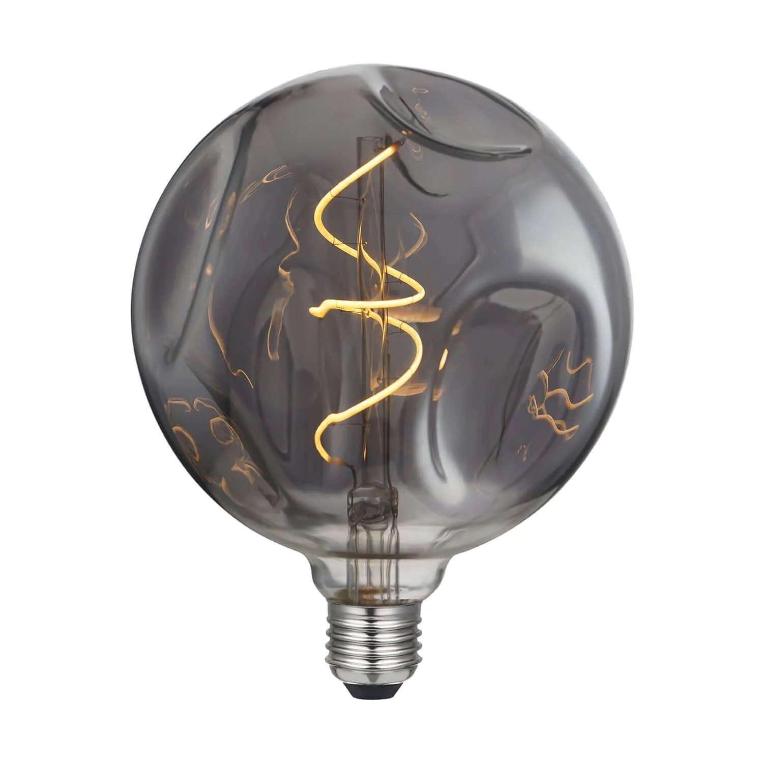 Lichtbron LED Smoky Bumped Globe G140 spiraal filament 5W 150Lm E27 2000K Dimbaar - Image 2