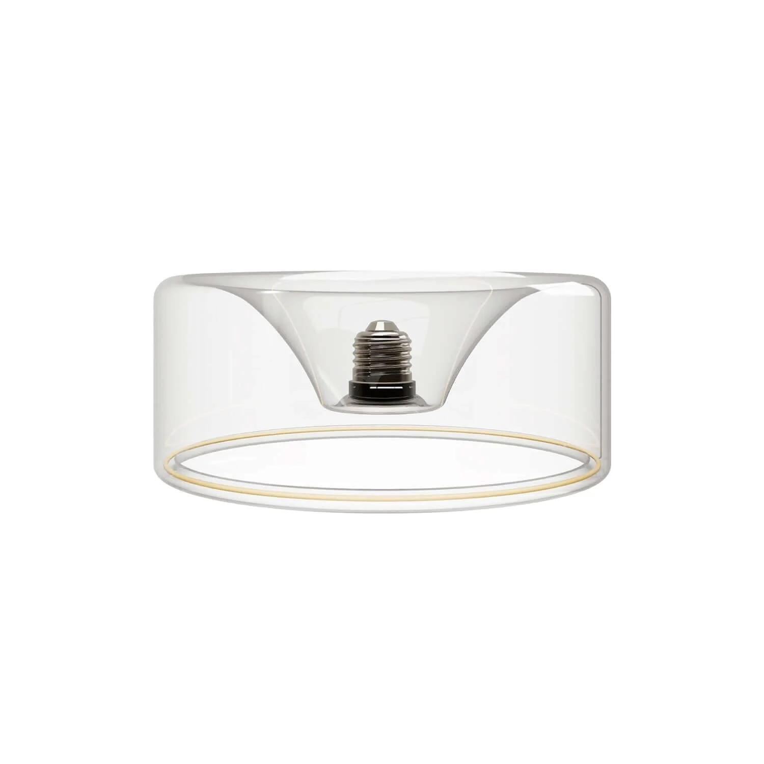 LED lichtbron Transparant Ghost Line Recessed Donut 195x83 6W 500Lm E27 2200K Dimbaar - G02