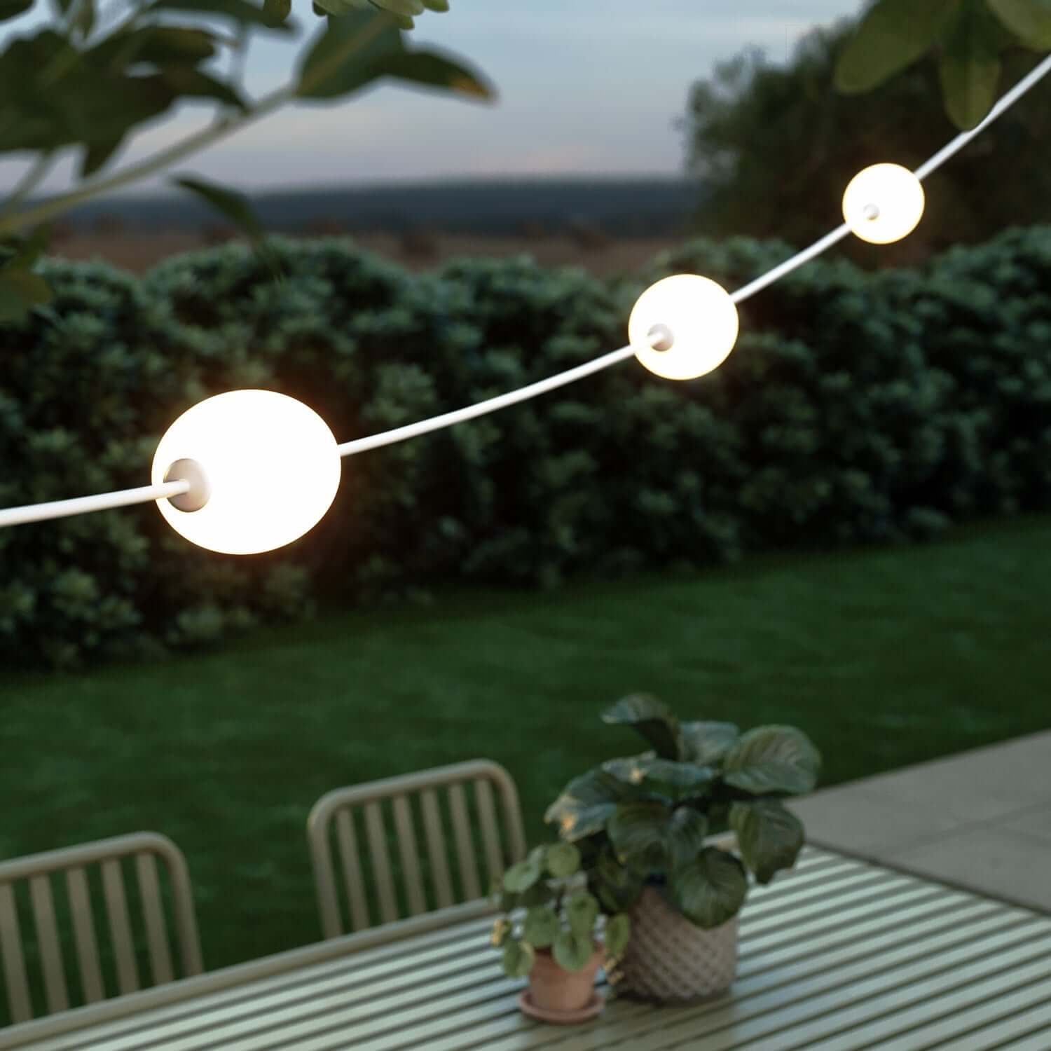 Lichtslinger met 3 lichtpunten voor buiten IP67 Zandwit - Marina3 - Image 3