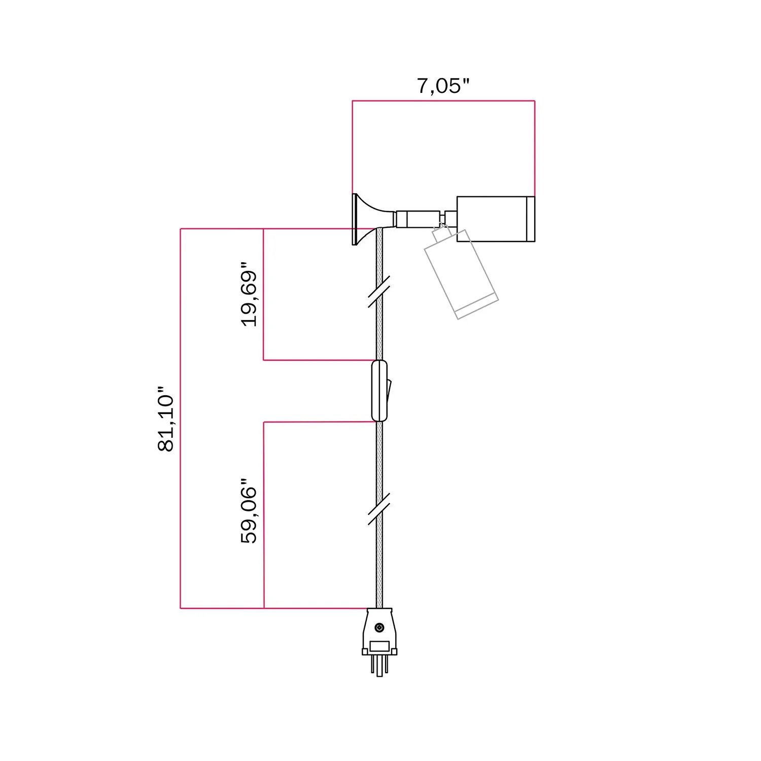 MAG-Y metalen wandlamp met draaibaar gewricht en spot - Mat wit - Image 7