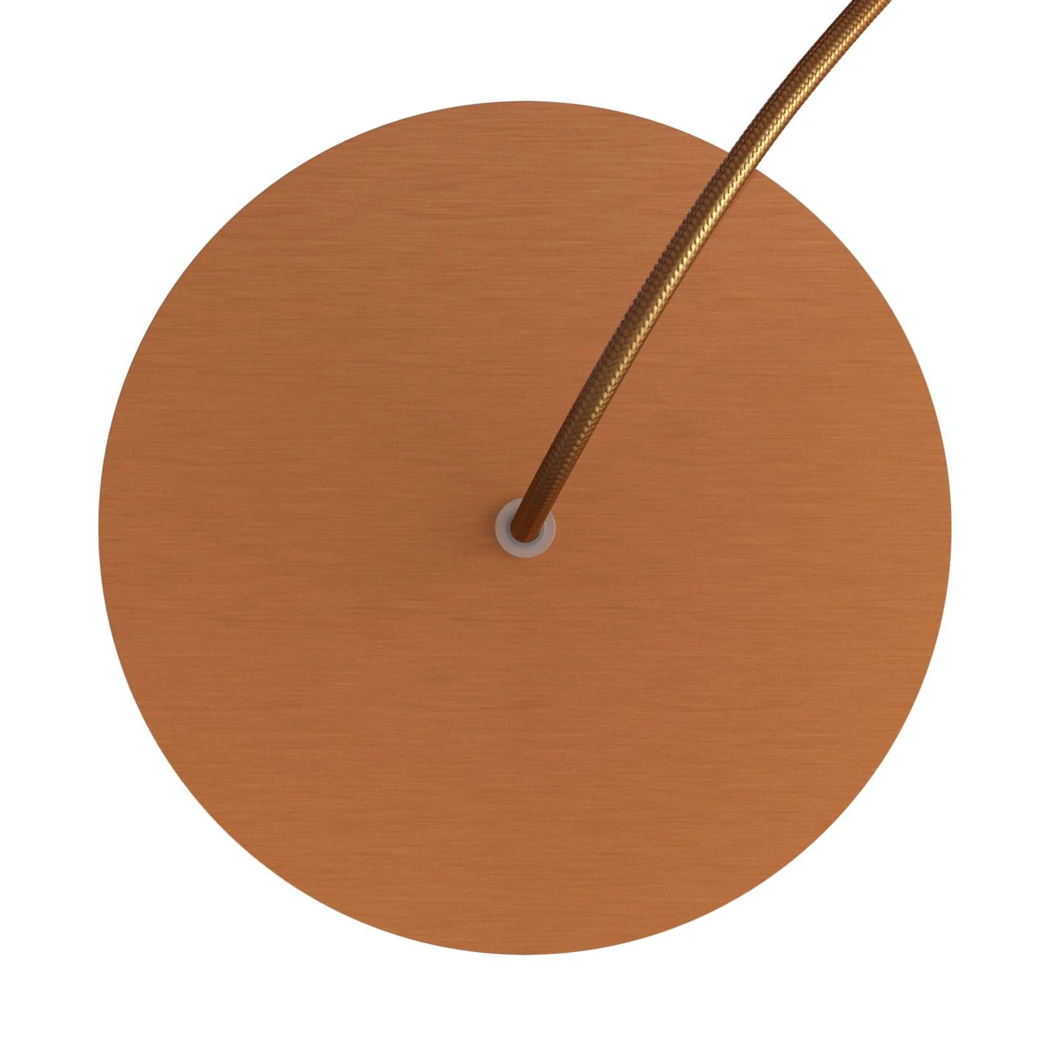 Plafondkap Rose-One rond, diameter 200 mm met 1 gat en 4 zijdelingse gaten - Dibond mat koper - Image 2
