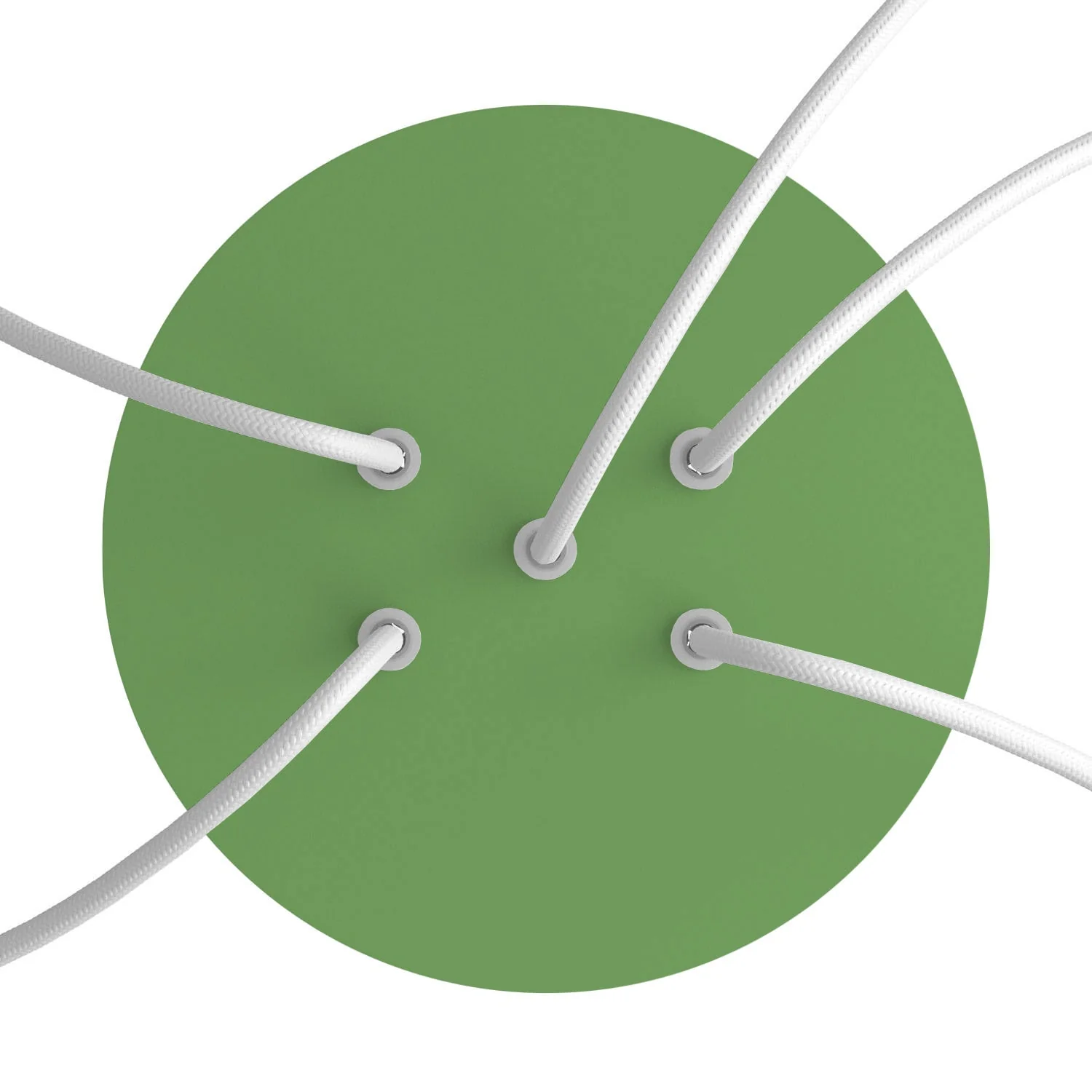 Plafondkap Rose-One rond, diameter 200 mm met 5 gaten en 4 zijdelingse gaten - Grasgroen - Image 2