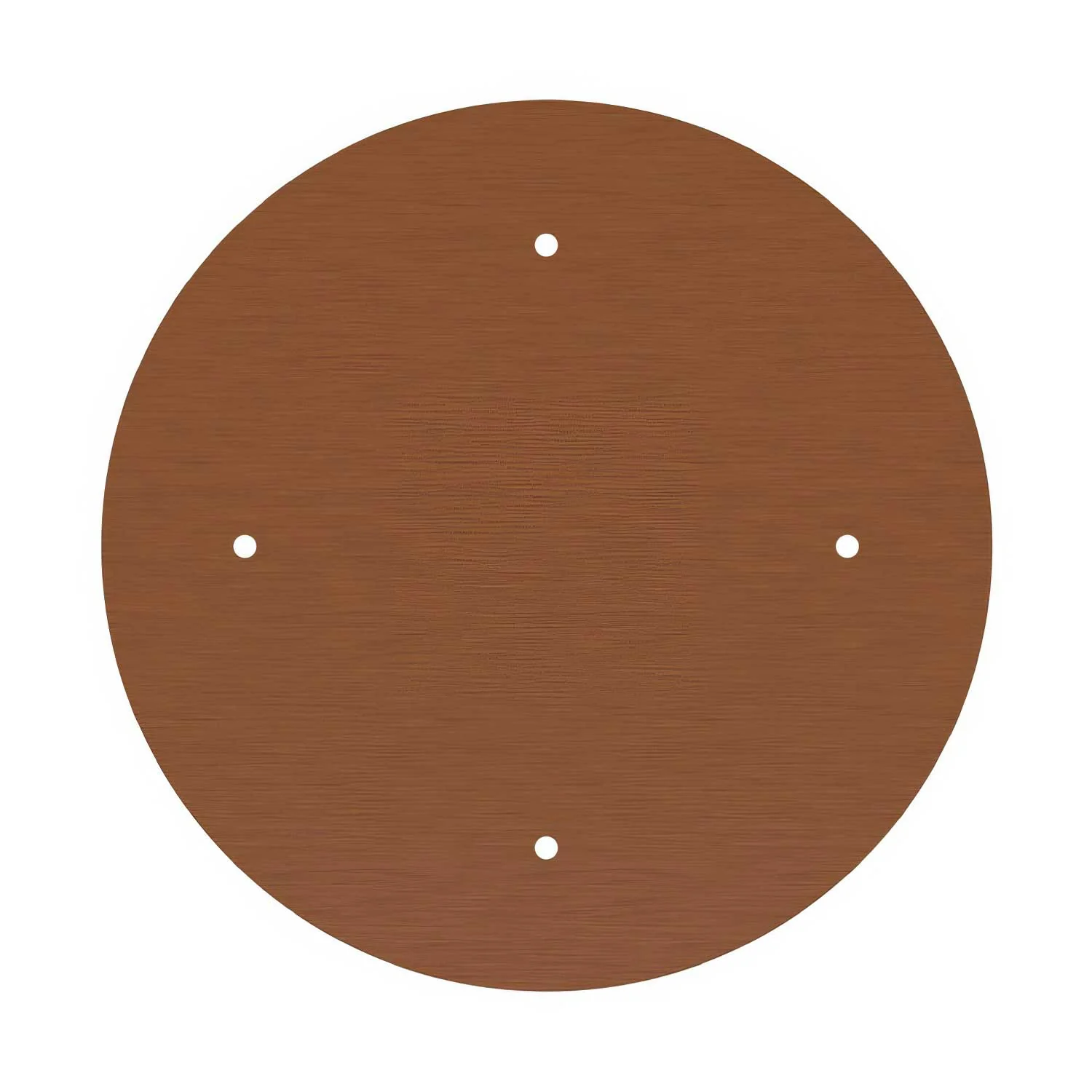 Plafondkap XXL Rose-One rond, diameter 400 mm met 4 gaten en 4 zijdelingse gaten - Dibond Geborsteld koper - Image 3