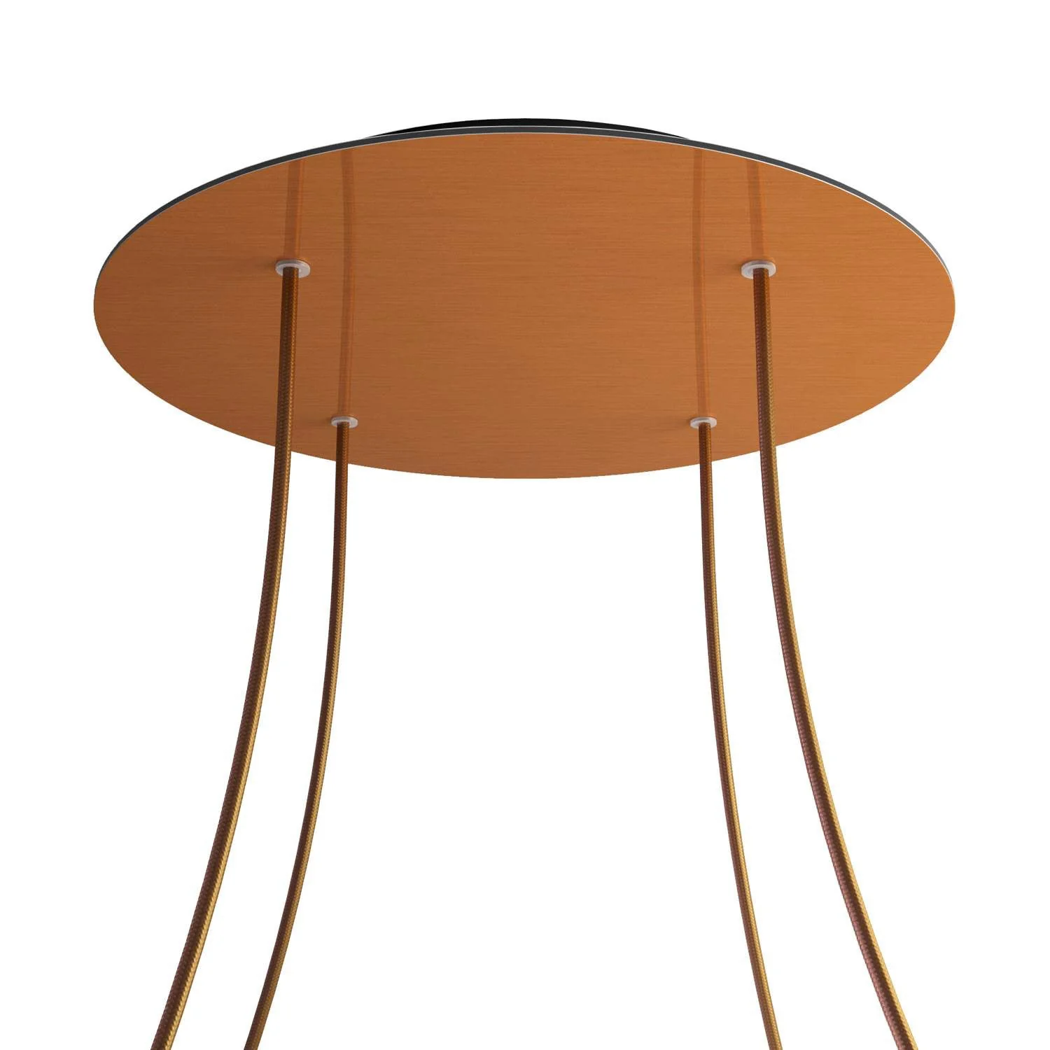 Plafondkap XXL Rose-One rond, diameter 400 mm met 4 gaten en 4 zijdelingse gaten - Dibond Geborsteld koper - Image 8