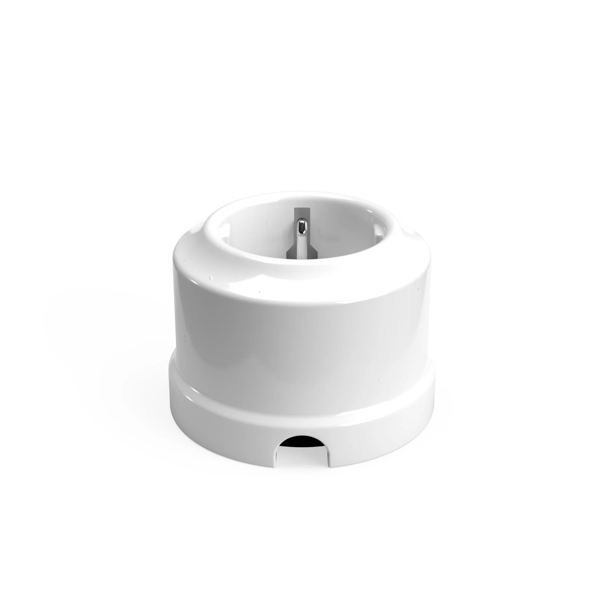 Wandcontactdoos Schuko in porselein - Wit - Image 2