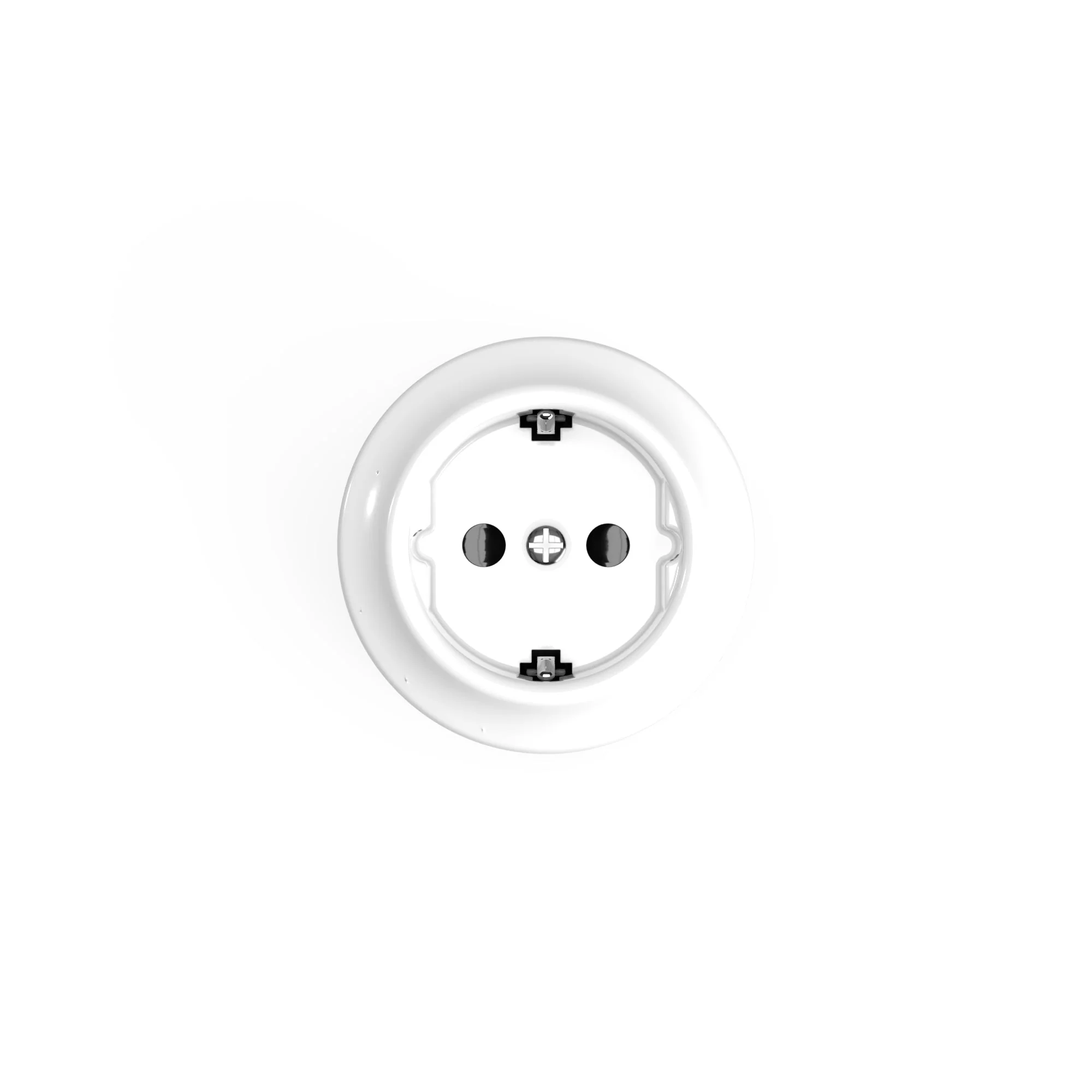 Wandcontactdoos Schuko in porselein - Wit - Image 3