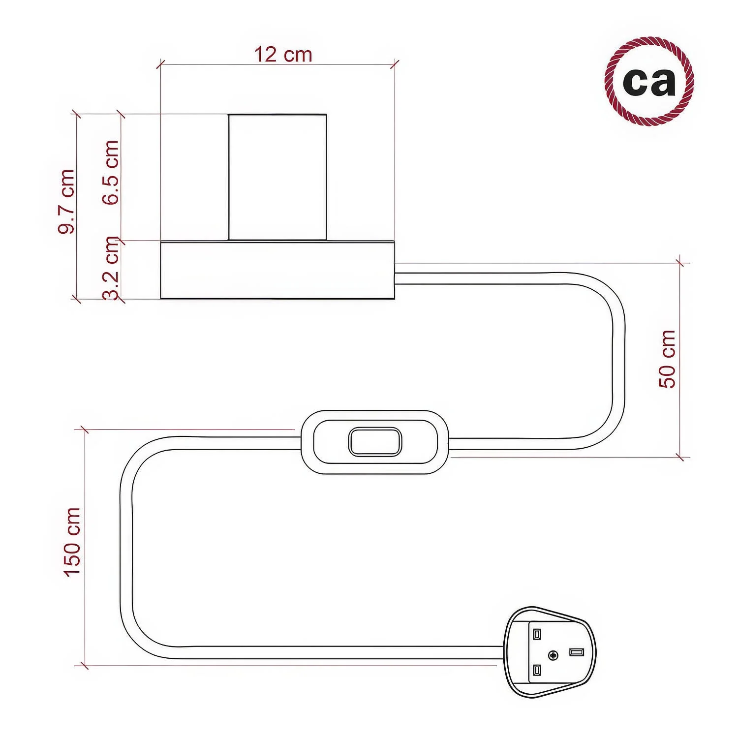 Posaluce - Kleine houten tafellamp en UK-stekker - Neutraal - Image 4