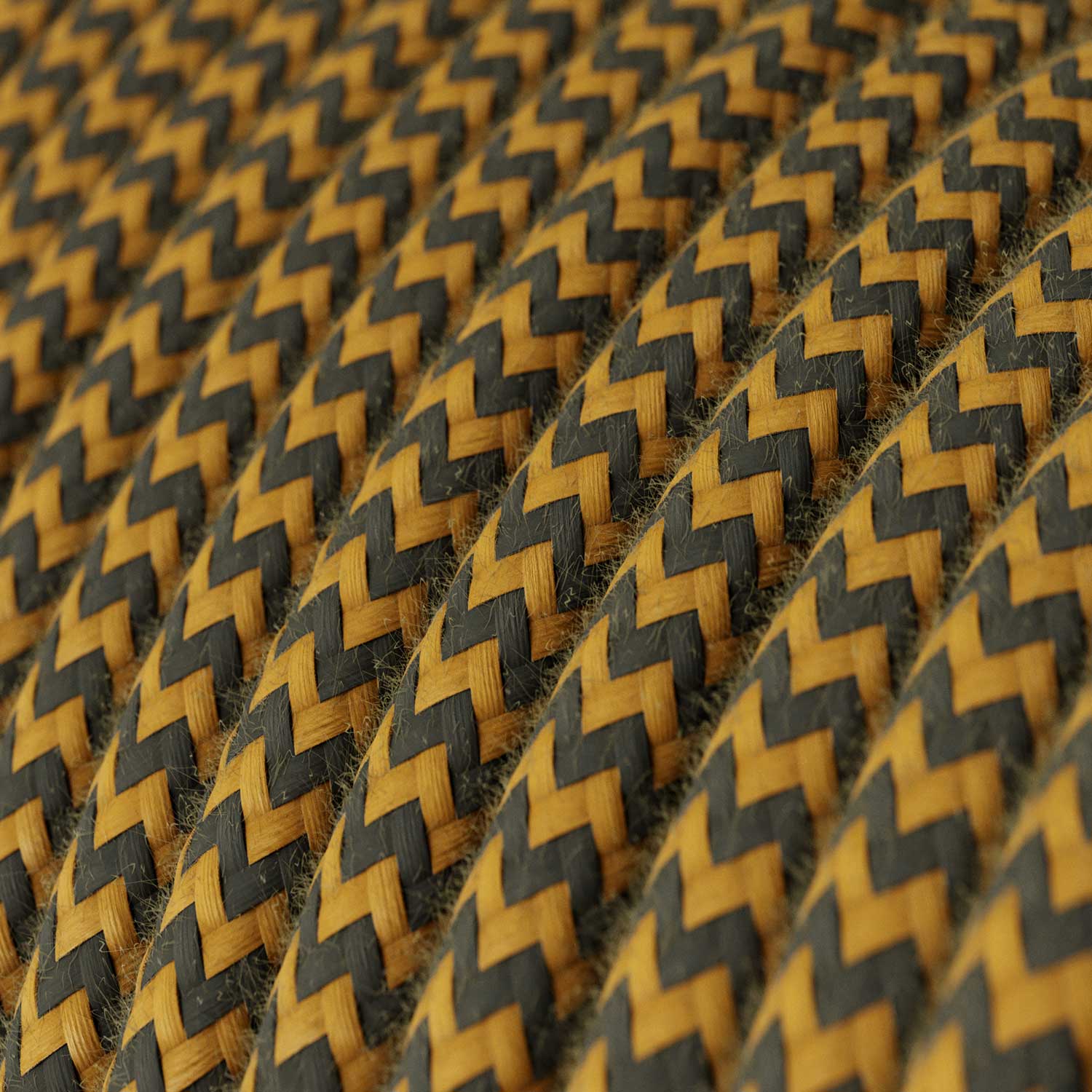 SnakeBis Zig-Zag voor lampenkap - Snoersetje met fitting en strijkijzersnoer in stof met Zig-Zag effect RZ27 - Image 2