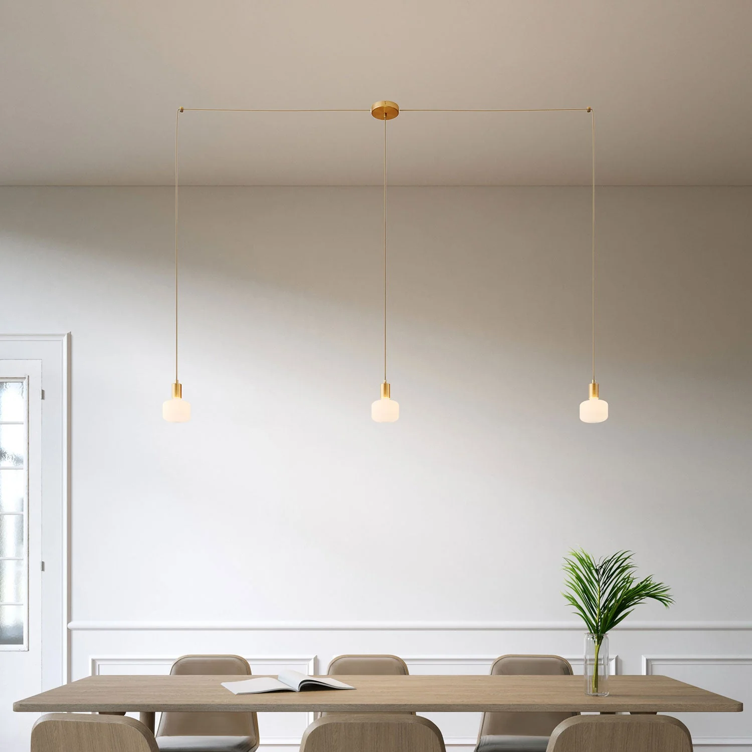Spider - Meervoudige hanglamp met 3 pendels en metalen afwerkingen - Gesatineerd brons - Image 2