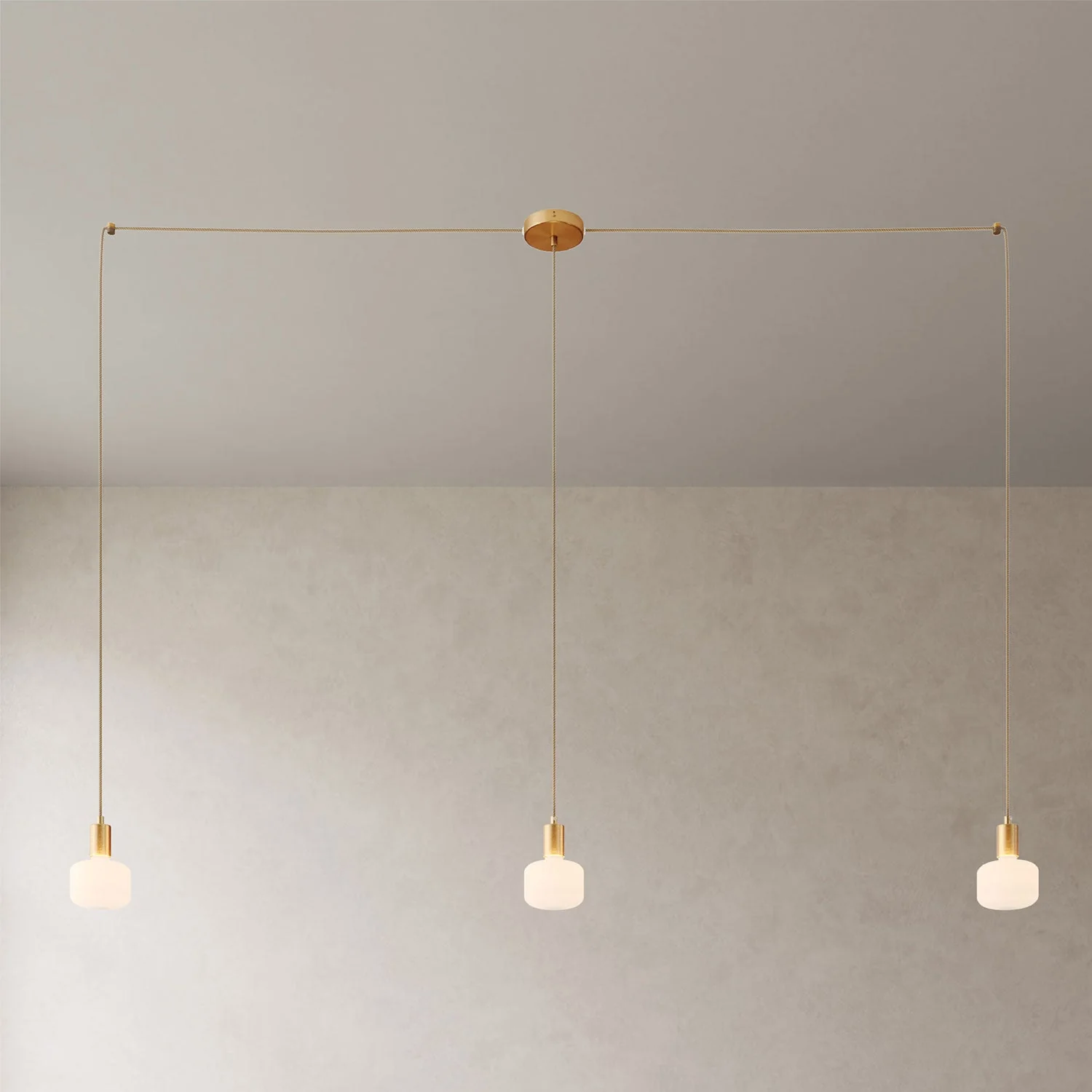 Spider - Meervoudige hanglamp met 3 pendels en metalen afwerkingen - Gesatineerd brons - Image 3