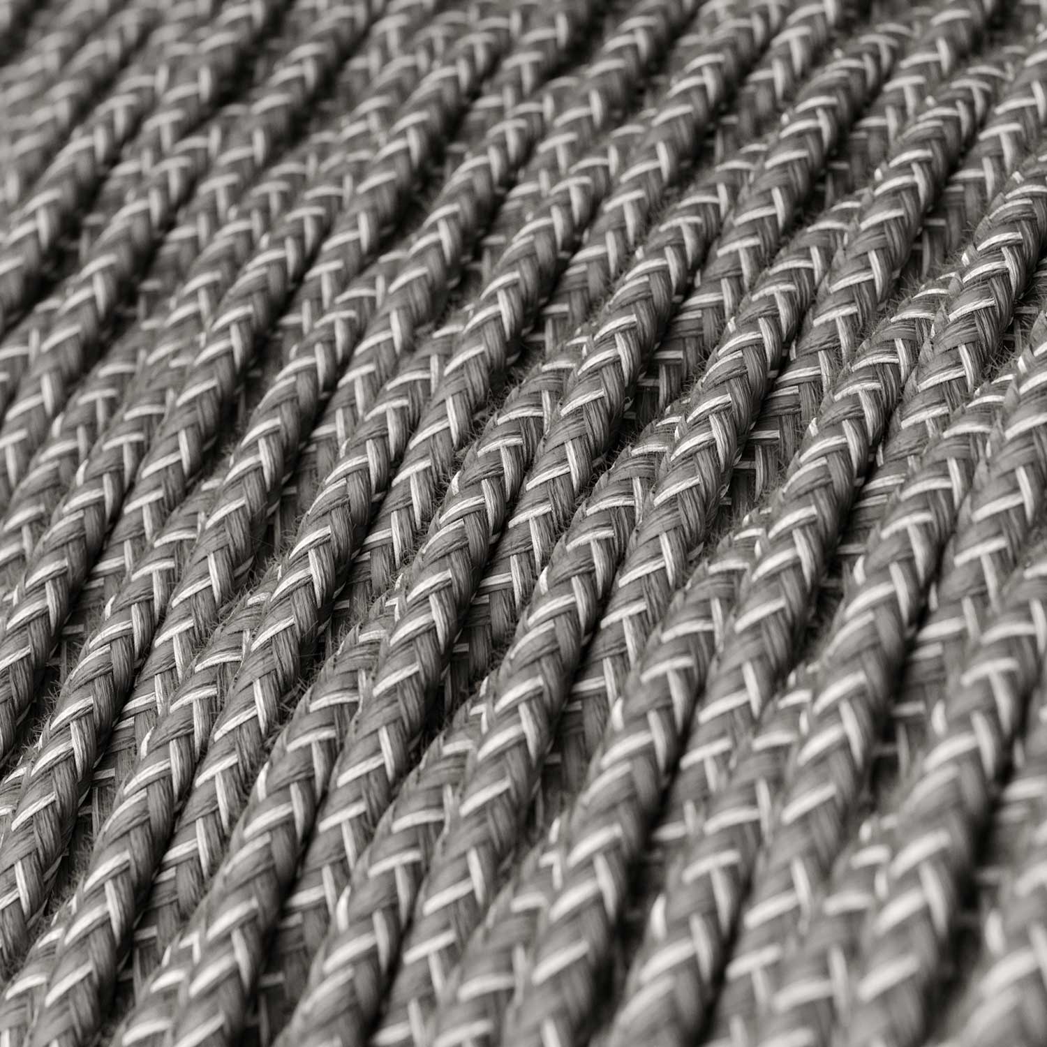 Grijs gemêleerd strijkijzersnoer in linnen - De Originele Creative Cables, voor doe-het-zelfverlichting - TN02 - Image 2