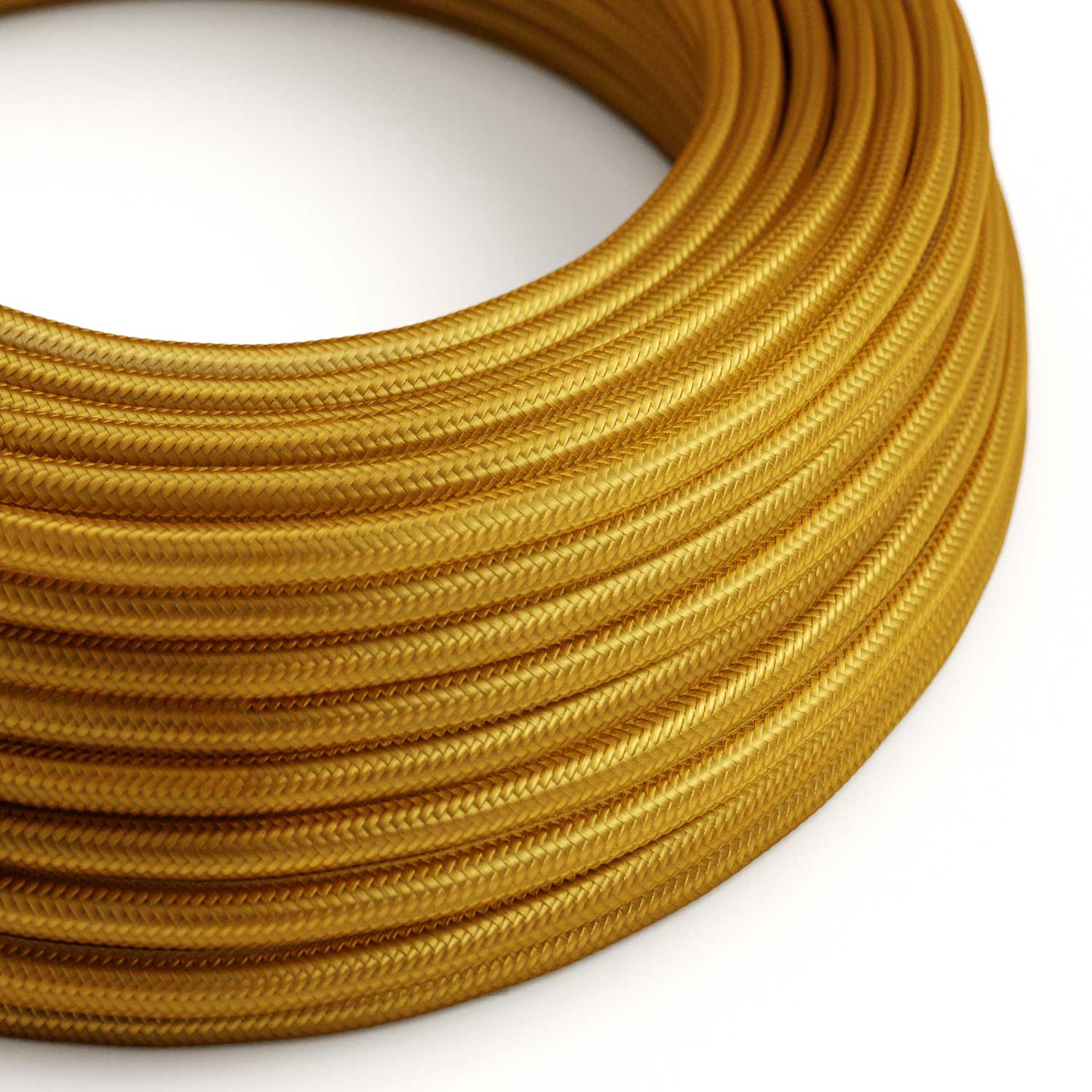 Strijkijzersnoer Glanzend goud - L'Originale Creative-Cables - RM05 rond 2x0,75mm / 3x0,75mm