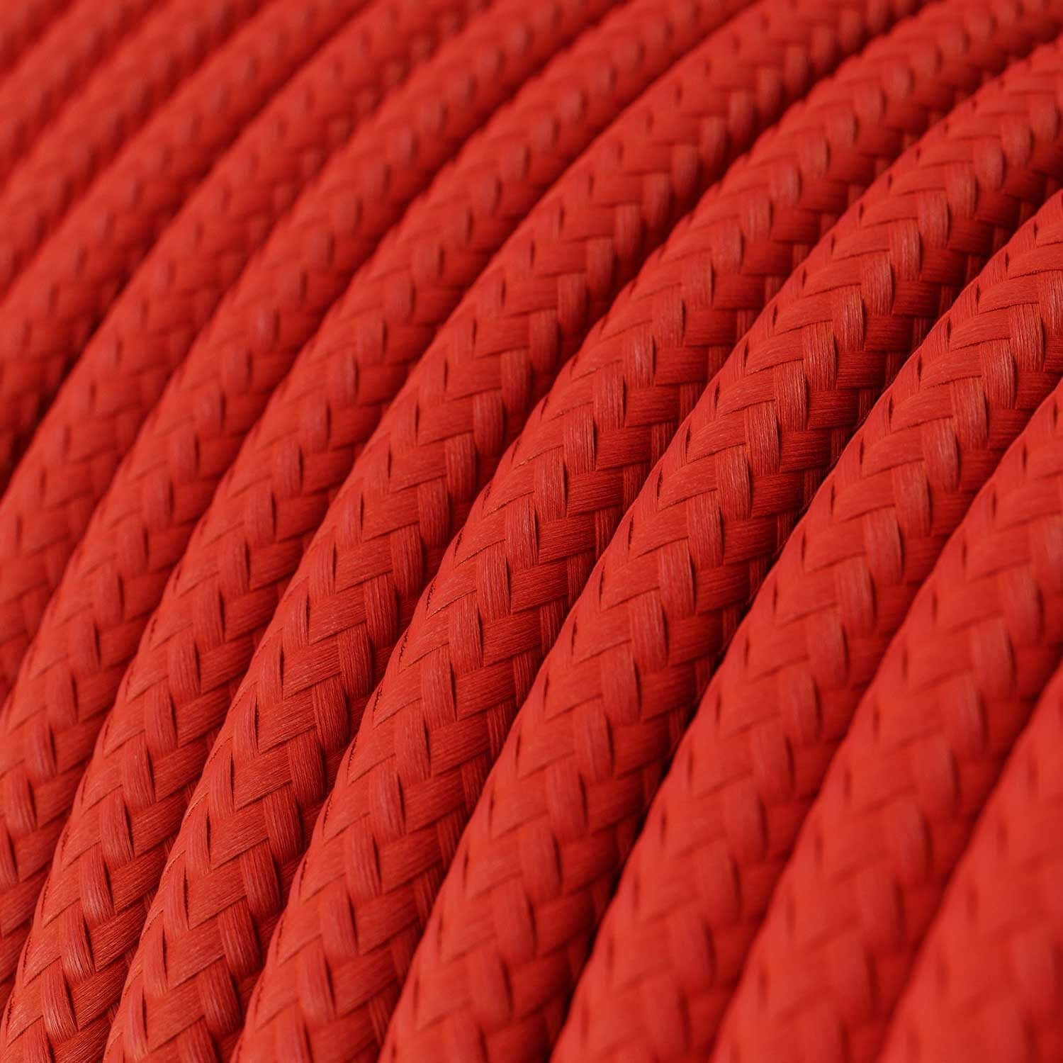 Ultra Soft strijkijzersnoer in siliconen met glanzende Vuurrood RM09 textielafwerking, rond 2x0,75 mm - Image 2