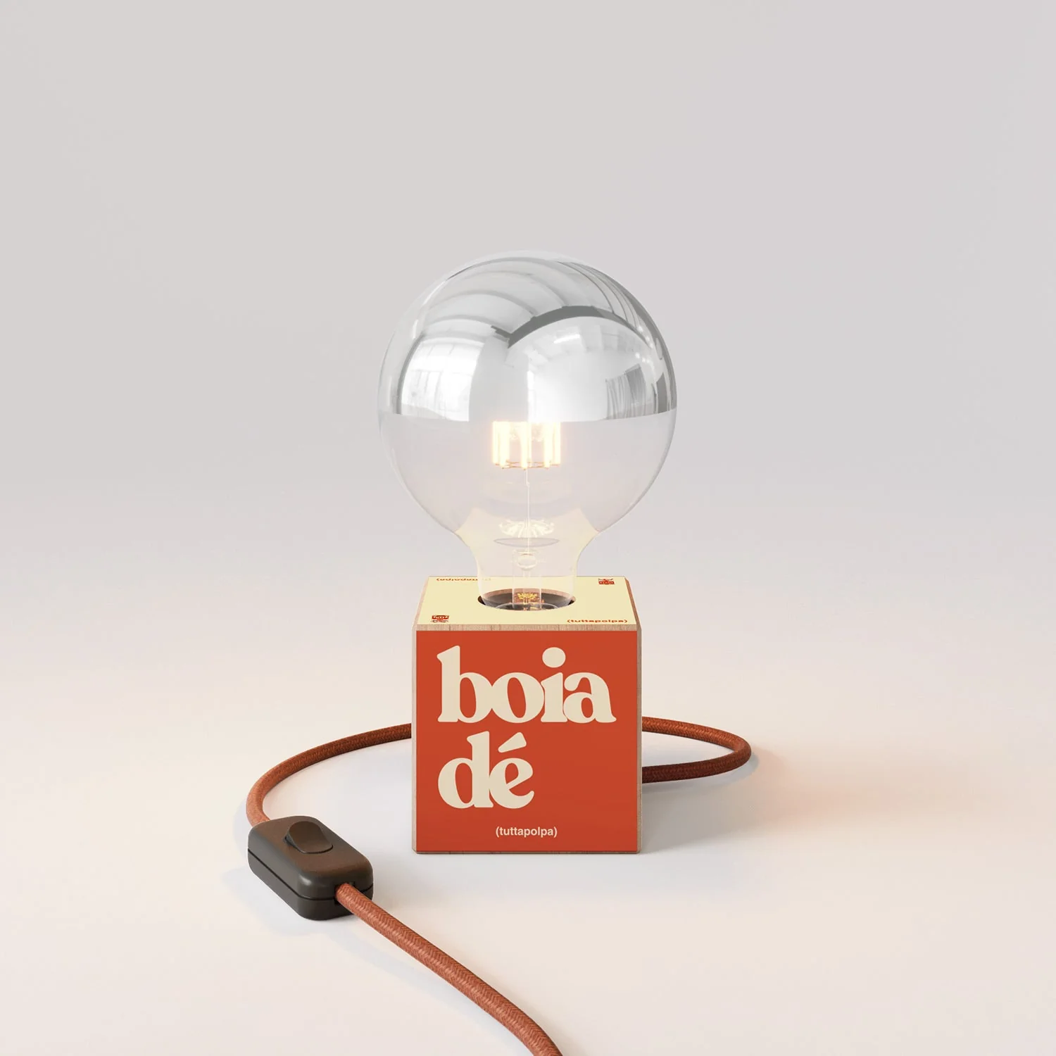 Tafellamp Cubetto "Boia de" met zilveren halve bol Lichtbron - Tuttapolpa - Image 4