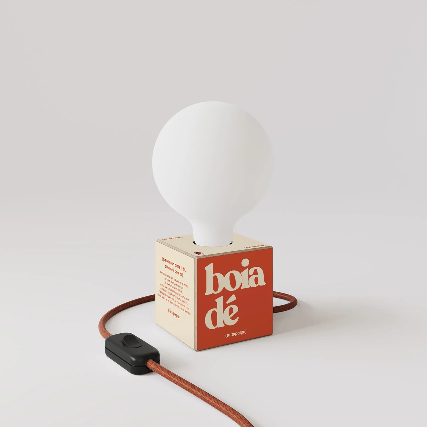 Cubetto tafellamp "Boia de" met globe-lichtbron met porseleineffect - Tuttapolpa - Image 3