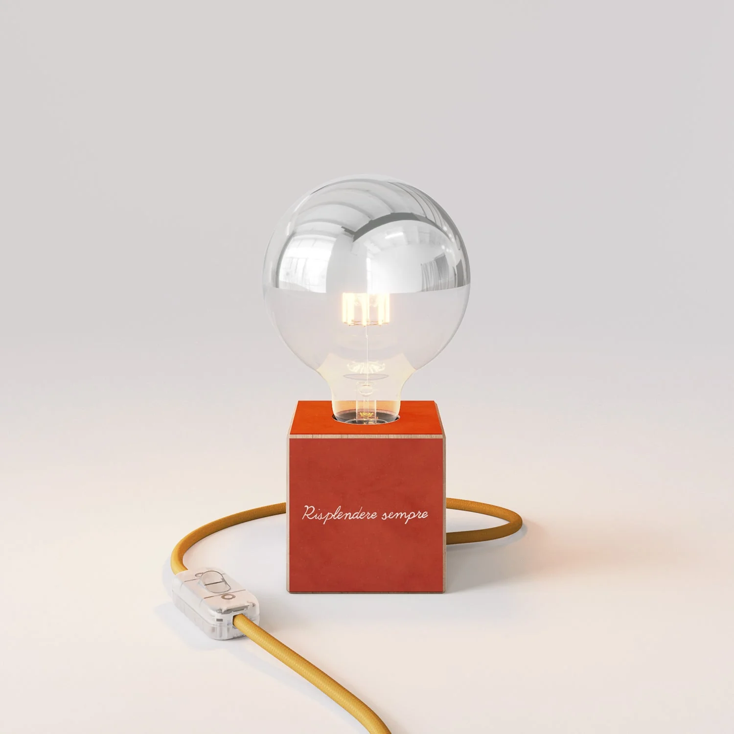 Cubetto tafellamp "Il sole" met halve zilveren globe Lichtbron - Santomanifesto - Image 4
