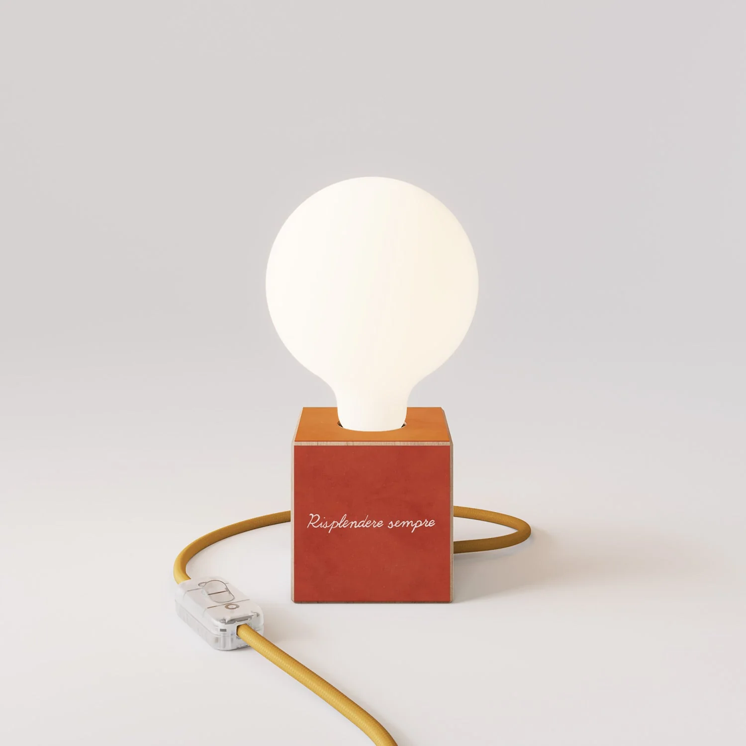 Tafellamp Cubetto "Il sole" met globe-lichtbron porseleineffect - Santomanifesto - Image 4